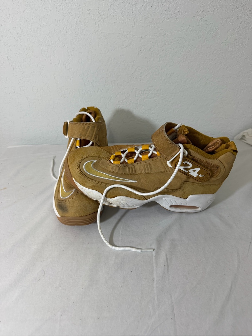 Nike Men's Tan & White High-Top Sneakers